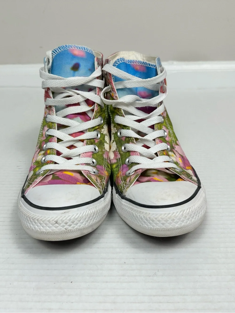 Converse All-Star Chuck Taylors Floral Sz Men 8.0 Women 10 High Top Shoe 150186F - Picture 7 of 14